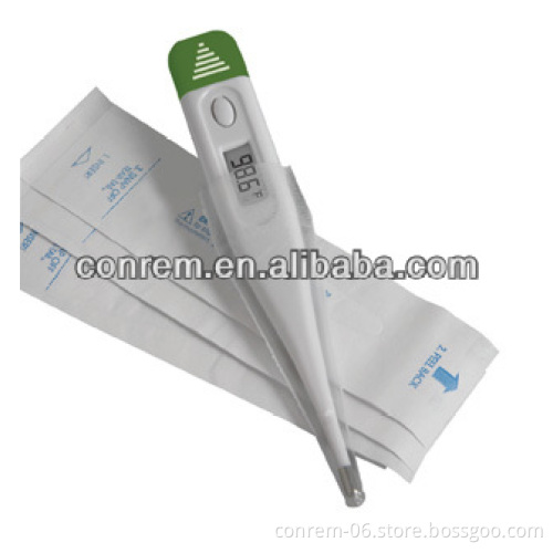 Disposable digital clinical thermometer probe covers thermometer